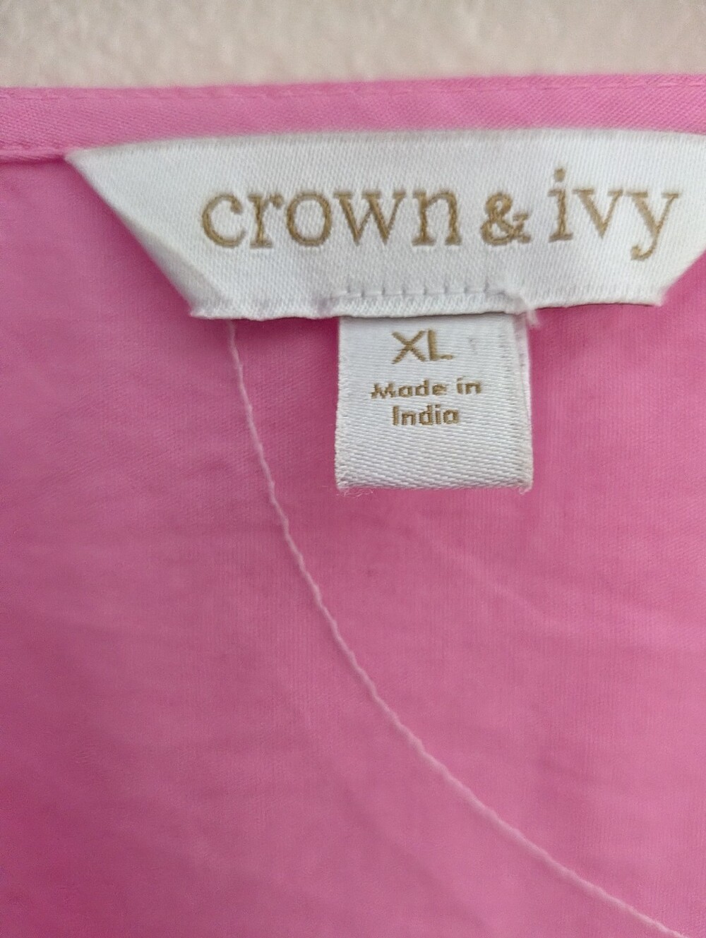 Crown & ivy Pink And White Embroidery Dress In Size XL - Picture 3 of 4